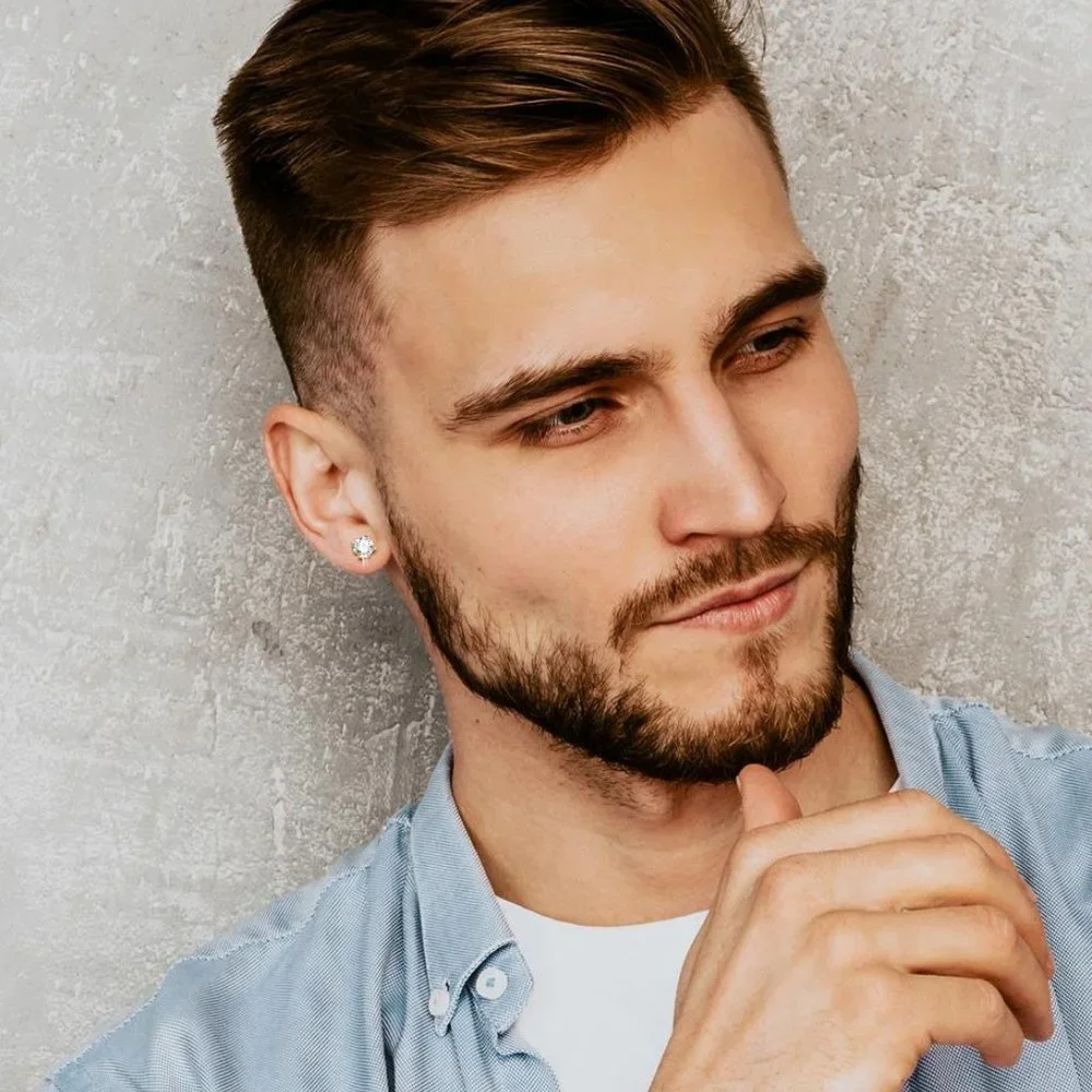 Certified 2ct. t.w. Moissanite Diamond Round Stud Earrings NEW